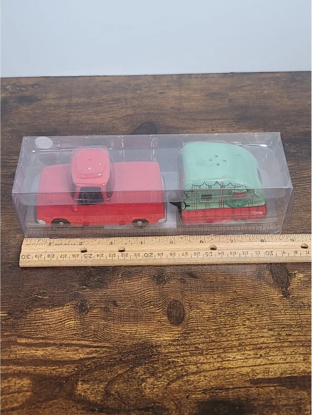 Christmas Themed Truck And Camper Salt And Pepper Shakers